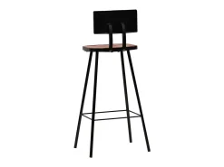 Juego de 4 taburetes de bar de madera maciza recuperada