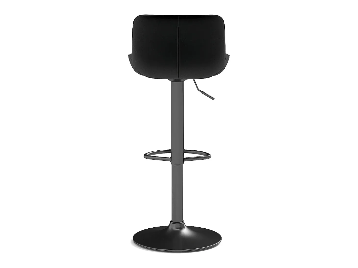 Juego de 2 taburetes de bar giratorios - altura ajustable y giro de 360° - terciopelo negro