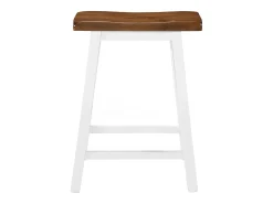 Juego de 2 taburetes de bar de madera maciza