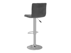 Juego de 2 taburetes de bar de terciopelo gris oscuro