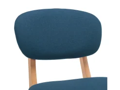 Juego de 2 taburetes de bar de tela azul