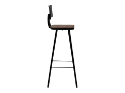 Juego de 2 taburetes de bar de madera maciza recuperada