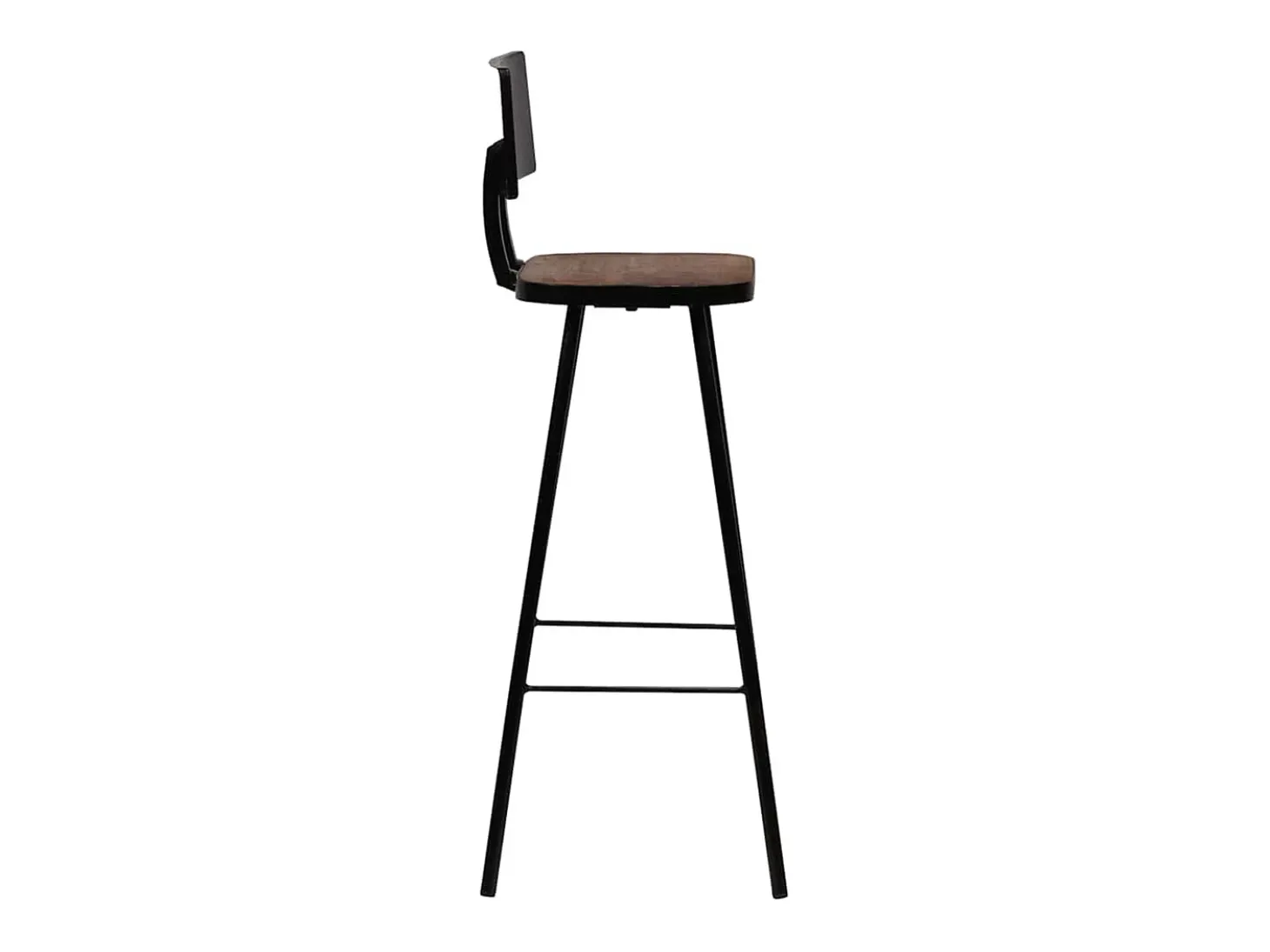 Juego de 2 taburetes de bar de madera maciza recuperada