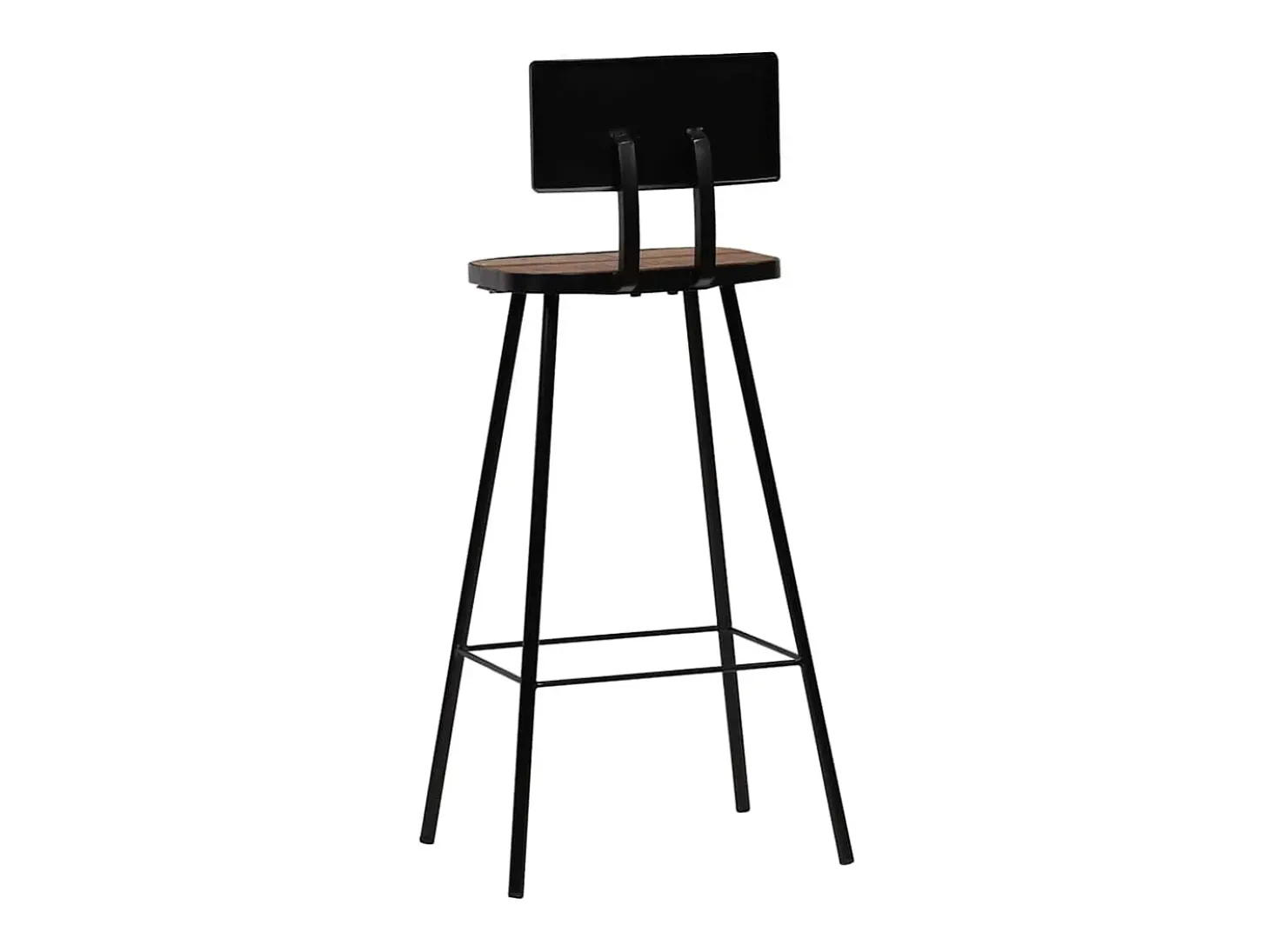 Juego de 2 taburetes de bar de madera maciza recuperada