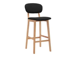 Juego de 2 taburetes de bar de tela negra