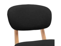 Juego de 2 taburetes de bar de tela negra