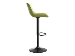 Juego de 4 taburetes de bar giratorios - altura ajustable y giro de 360° - terciopelo verde