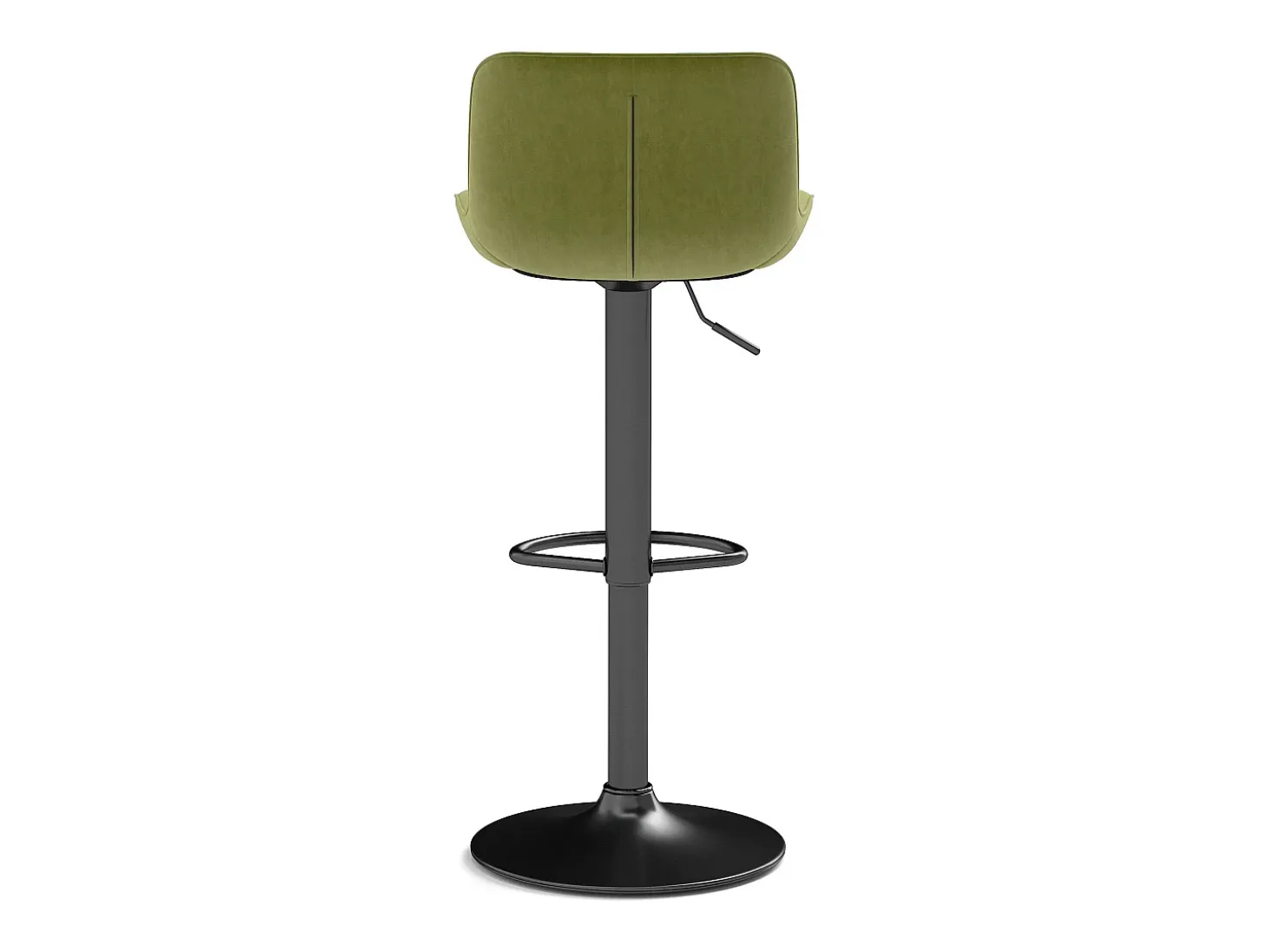 Juego de 4 taburetes de bar giratorios - altura ajustable y giro de 360° - terciopelo verde