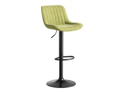 Juego de 4 taburetes de bar giratorios - altura ajustable y giro de 360° - terciopelo verde