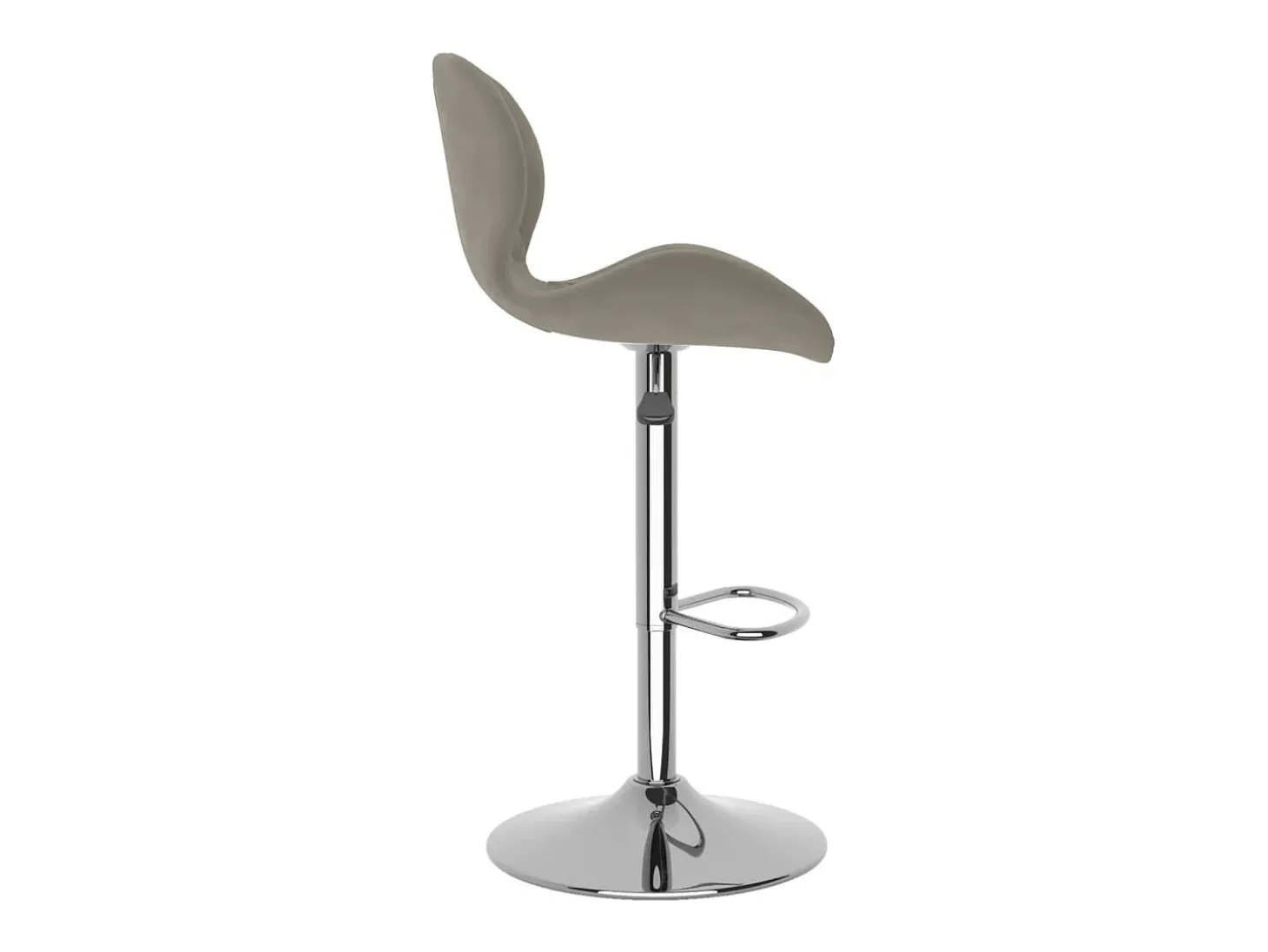 Juego de 2 taburetes de bar de terciopelo gris claro