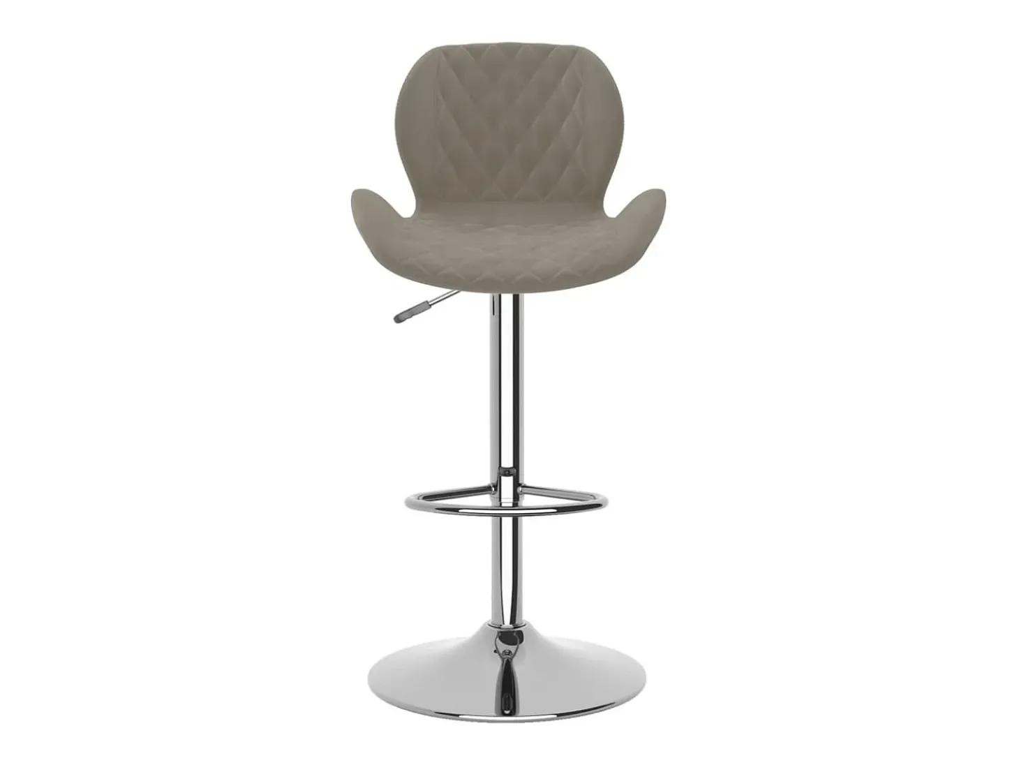 Juego de 2 taburetes de bar de terciopelo gris claro