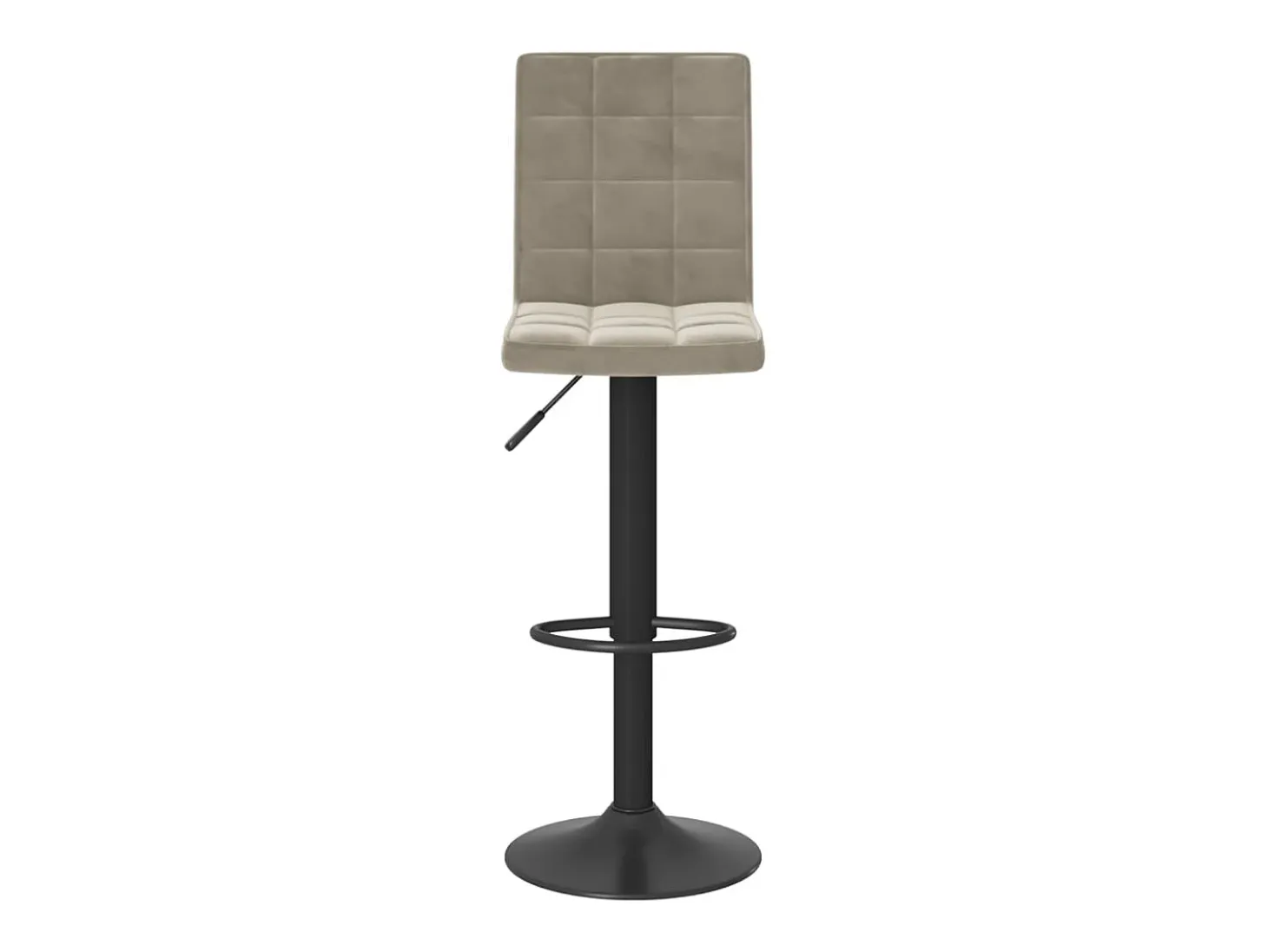 Juego de 2 taburetes de bar de terciopelo gris claro