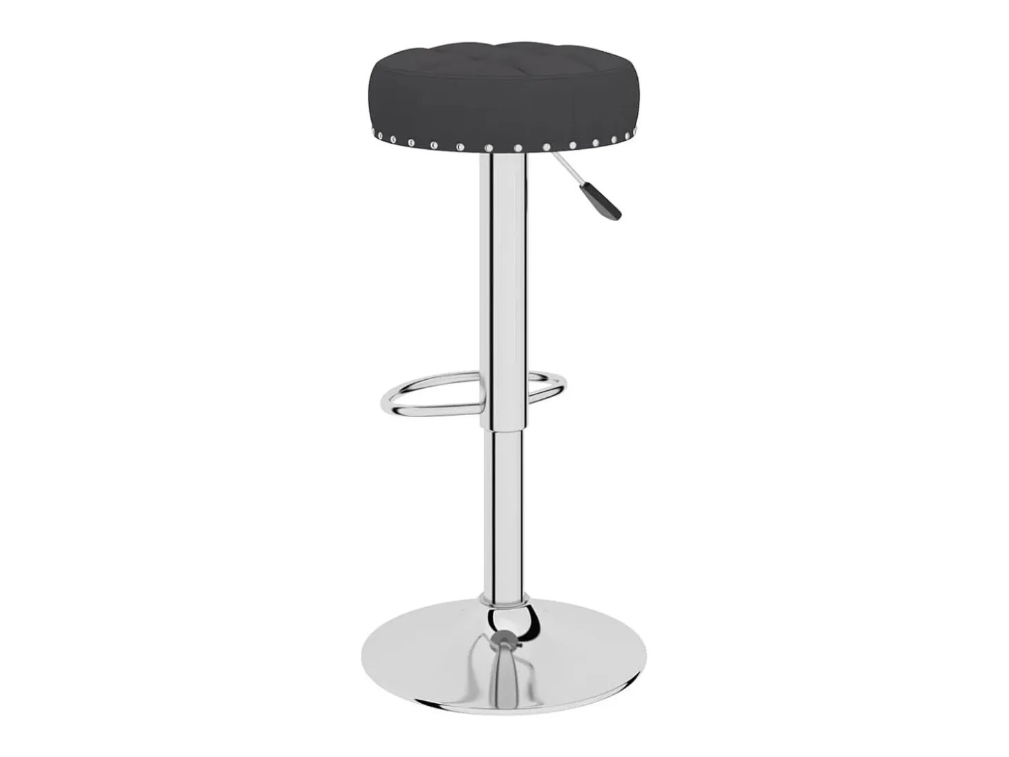 Juego de 2 taburetes de bar de tela negra