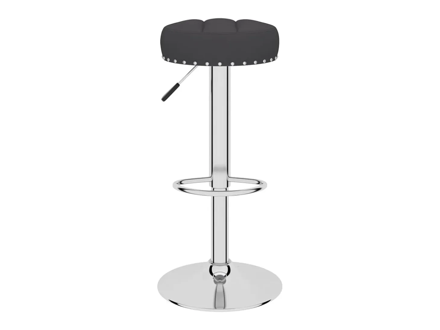 Juego de 2 taburetes de bar de tela negra