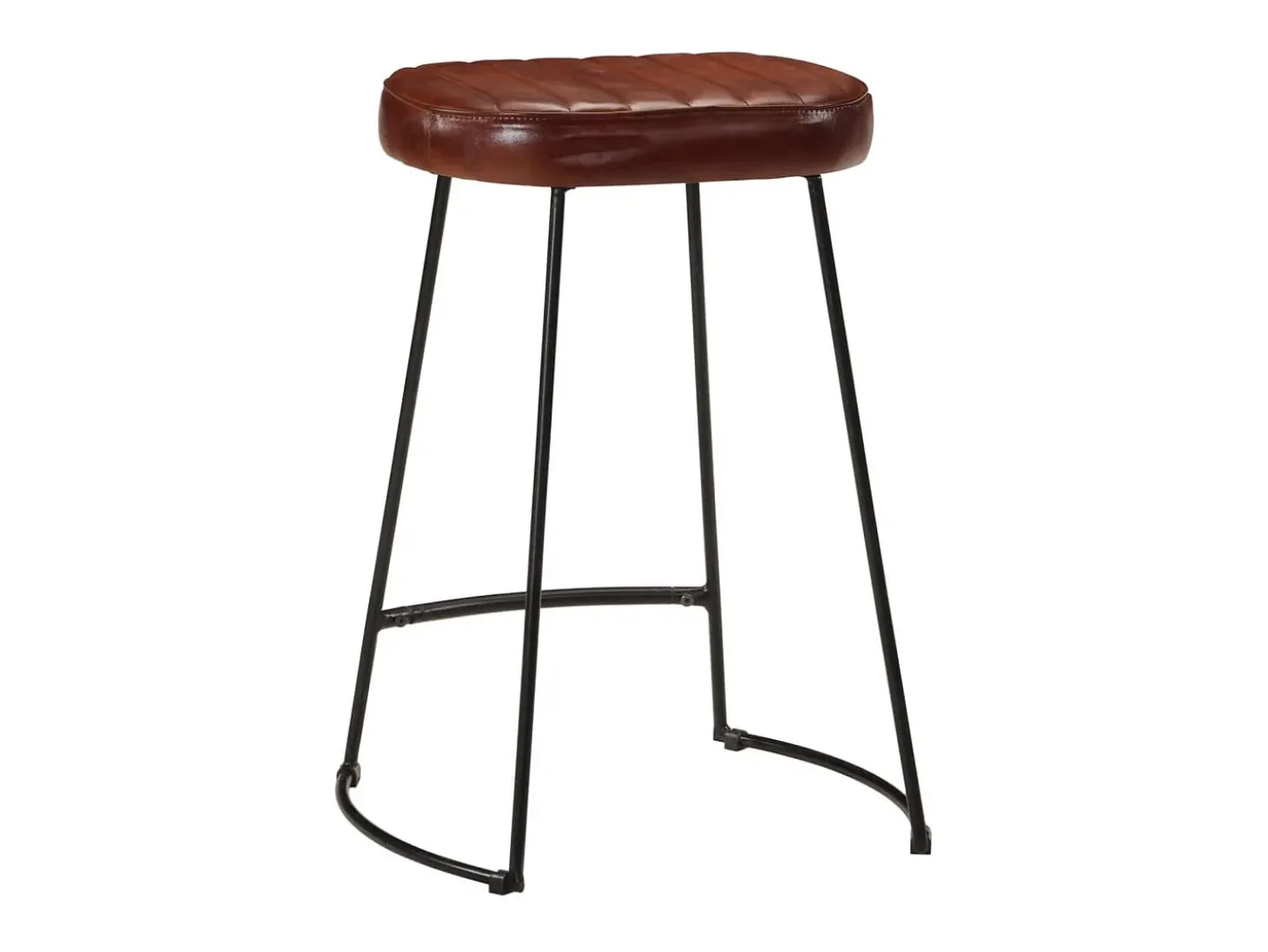 Juego de 2 taburetes de bar marrón oscuro 41x29x62 cm