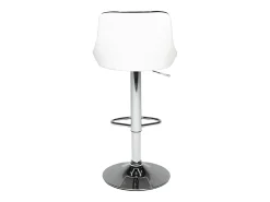 Juego de 2 taburetes de bar en blanco y negro JASPER