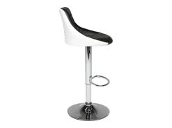 Juego de 2 taburetes de bar en blanco y negro JASPER