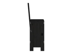 Juego de 2 Taburetes de cocina madera maciza pino negro 40x42x120 cm ES32400