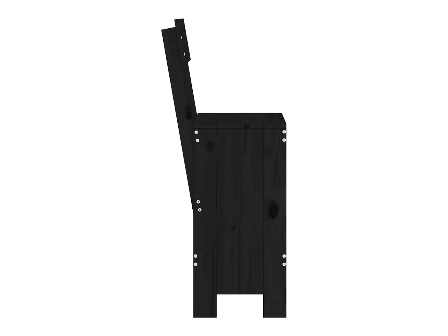 Juego de 2 Taburetes de cocina madera de pino negro 40x48,5x115,5 cm ES29245