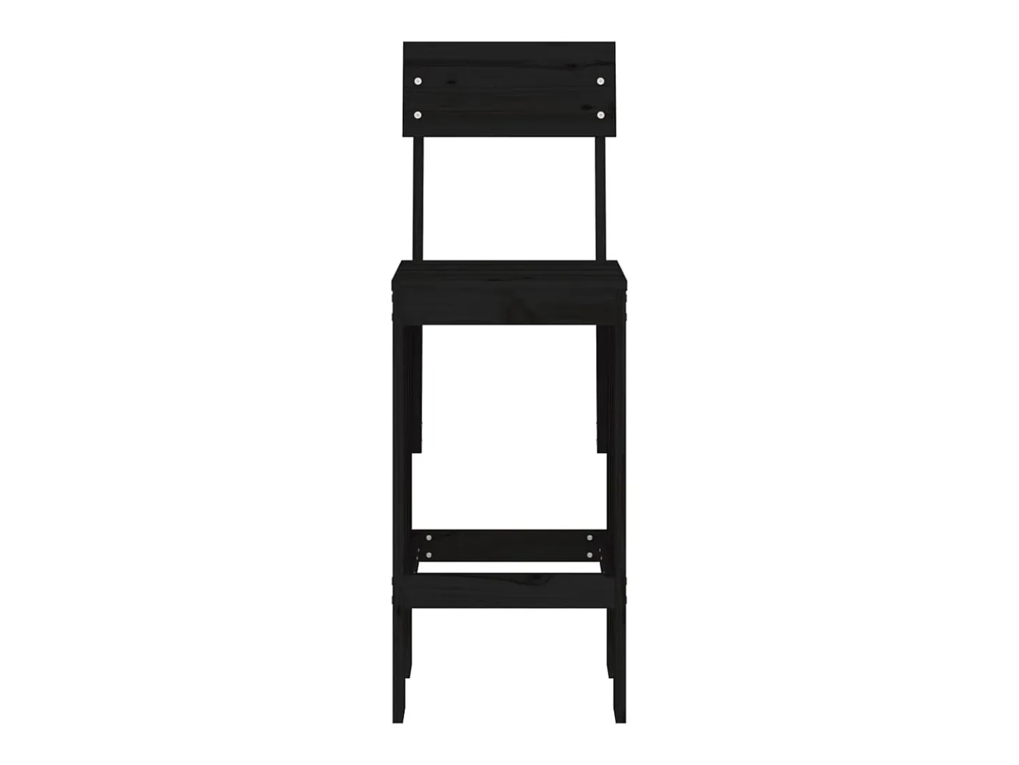 Juego de 2 Taburetes de cocina madera de pino negro 40x48,5x115,5 cm ES29245