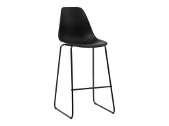 Juego de 2 Taburetes de cocina plástico negro ES39431