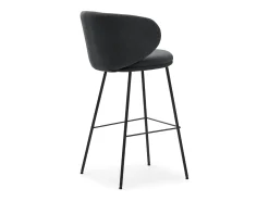 Juego de 2 taburetes de tela con patas largas de metal 54x51 h88 cm