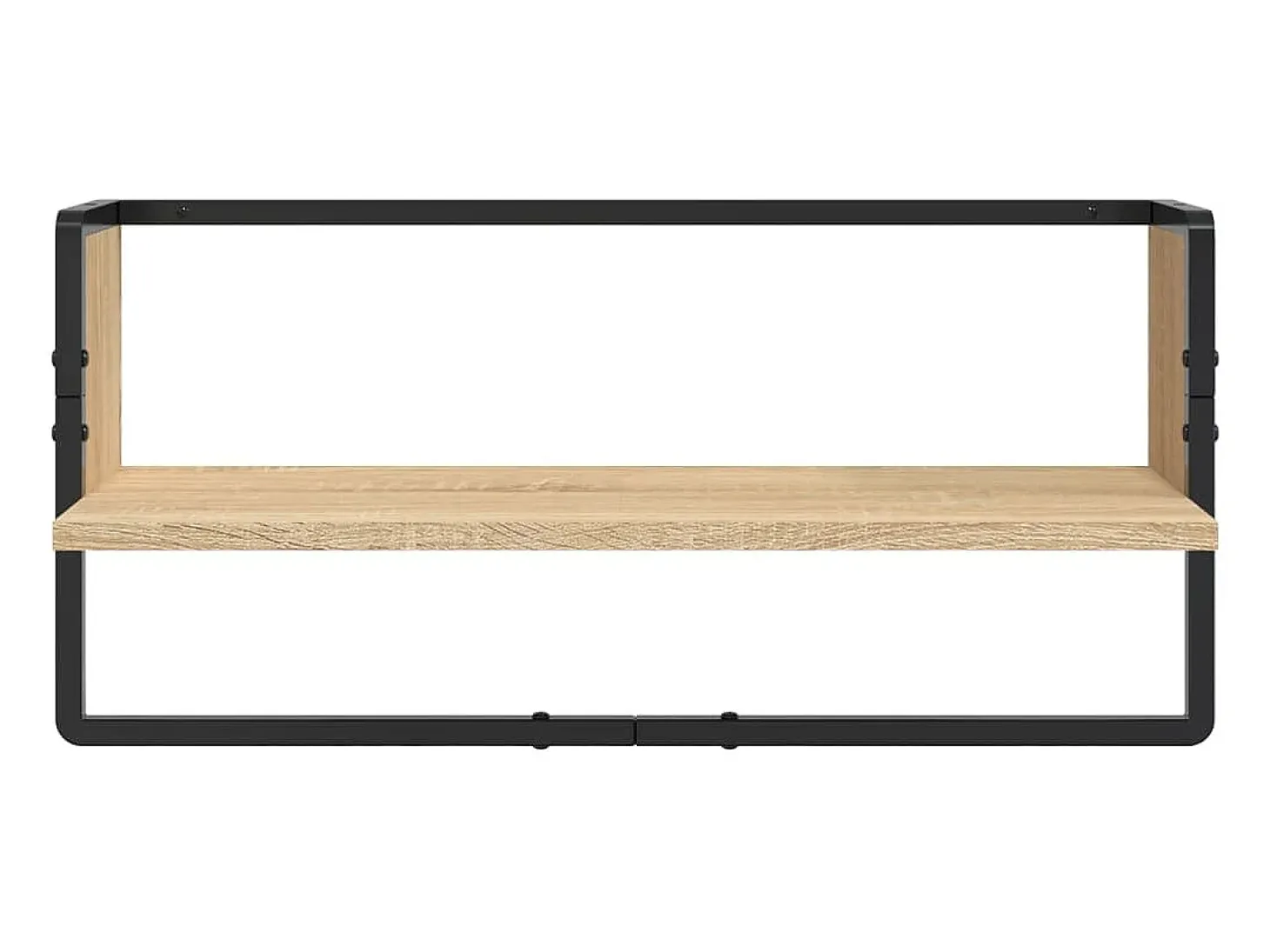 Juego de estantes de pared de 4 piezas con barras, roble Sonoma