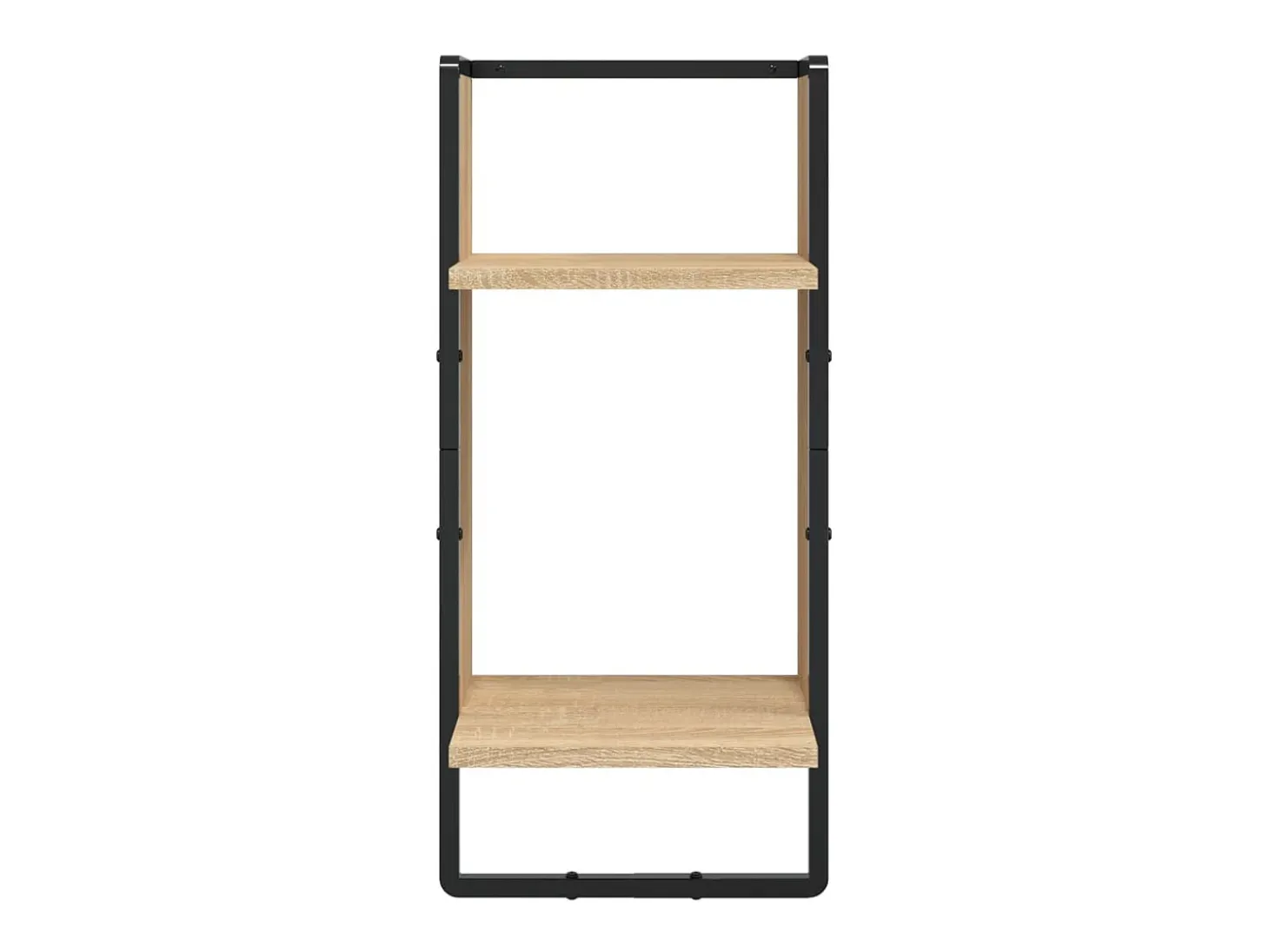 Juego de estantes de pared de 4 piezas con barras, roble Sonoma