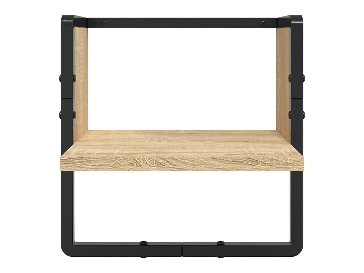 Juego de estantes de pared de 4 piezas con barras, roble Sonoma