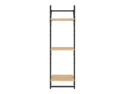 Juego de estantes de pared de 6 piezas con barras, roble Sonoma
