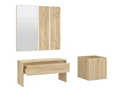 Juego de muebles de recibidor madera contrachapada roble Sonoma ES119803