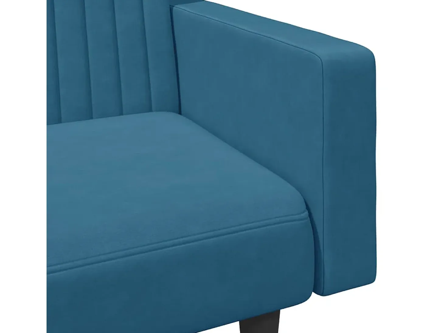 Juego de sofás 2 piezas terciopelo azul