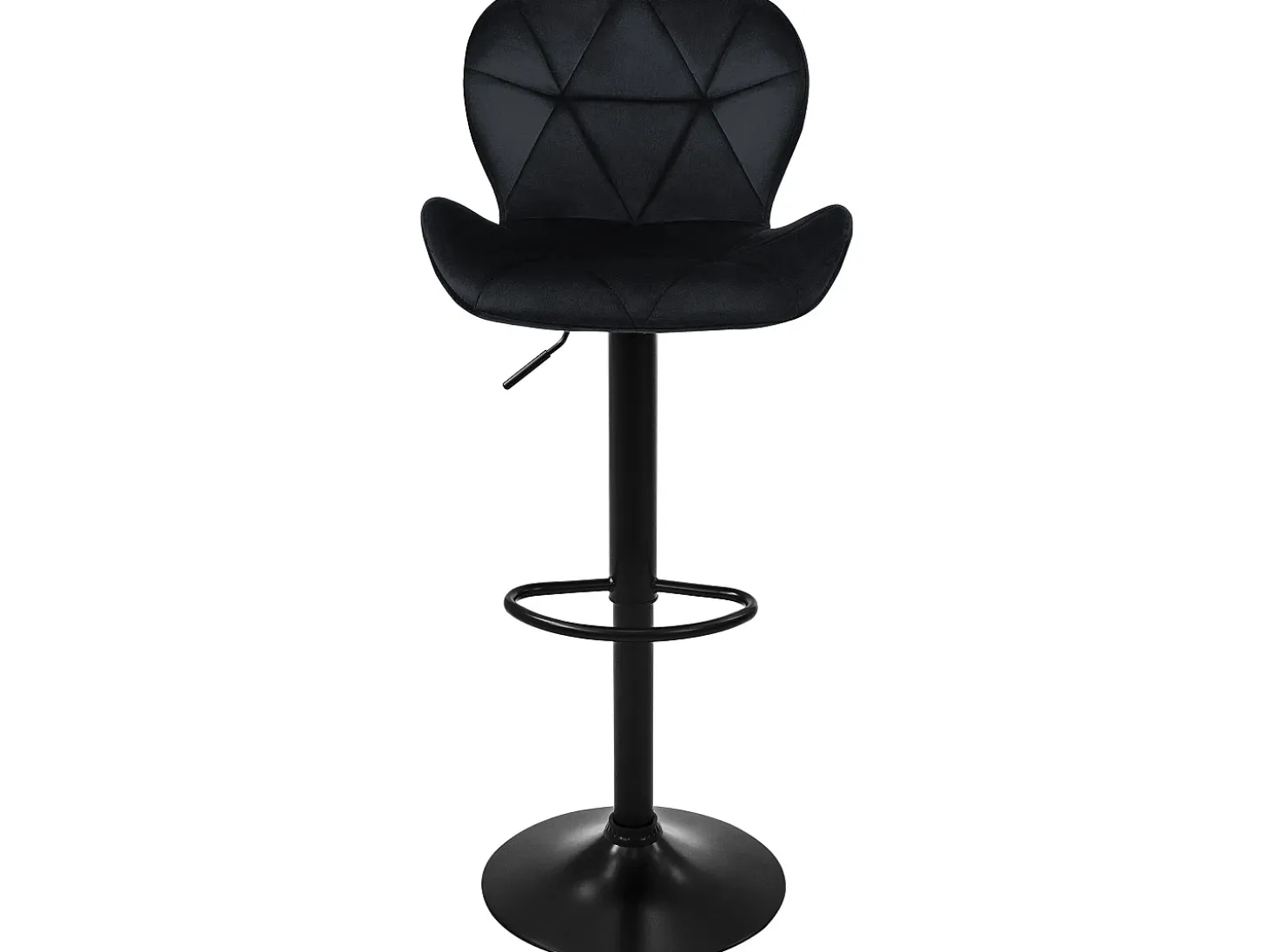 Juego 2x taburetes de bar negro sillas con respaldo asientos ajustables 63-83 cm