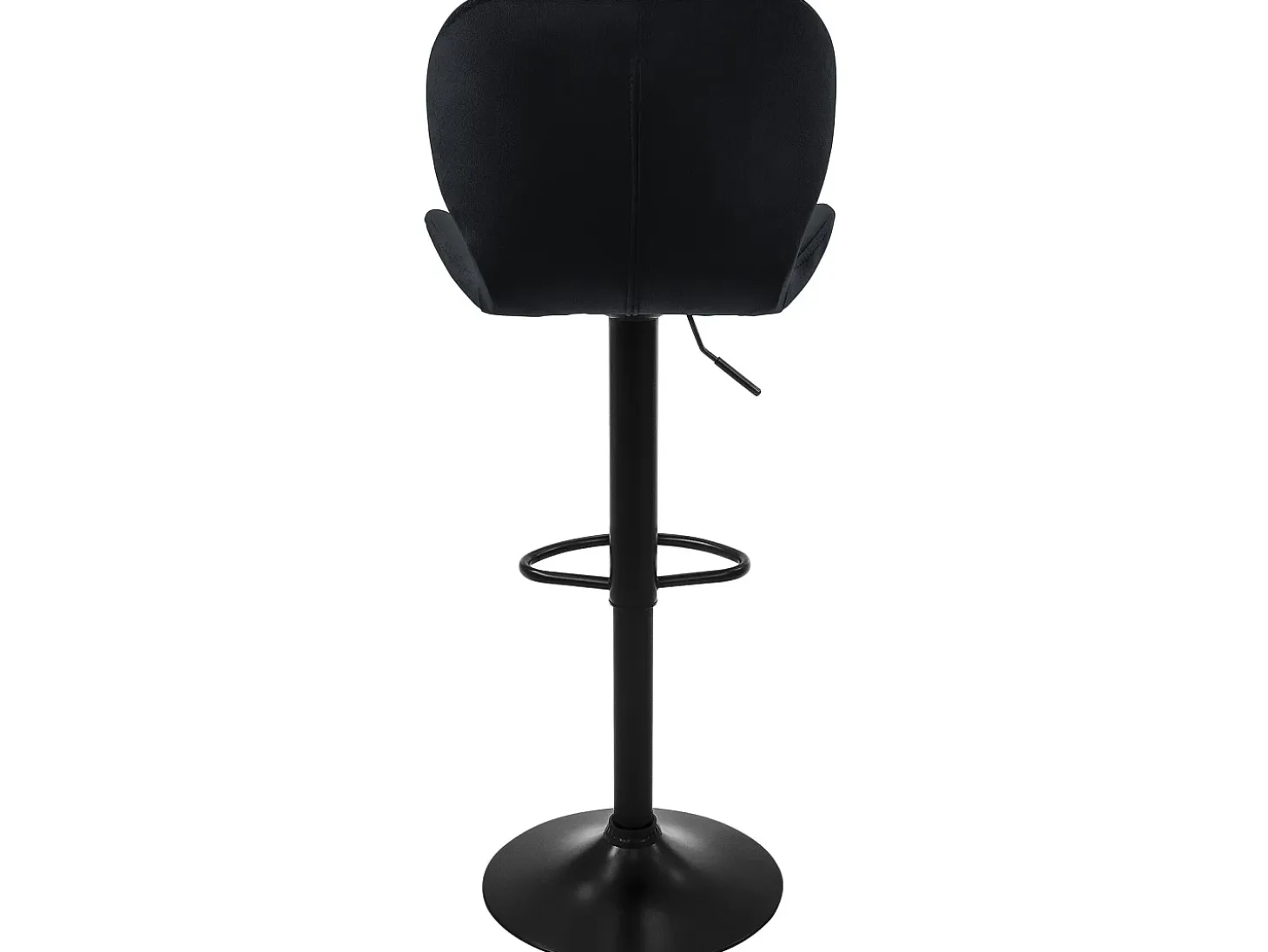 Juego 2x taburetes de bar negro sillas con respaldo asientos ajustables 63-83 cm