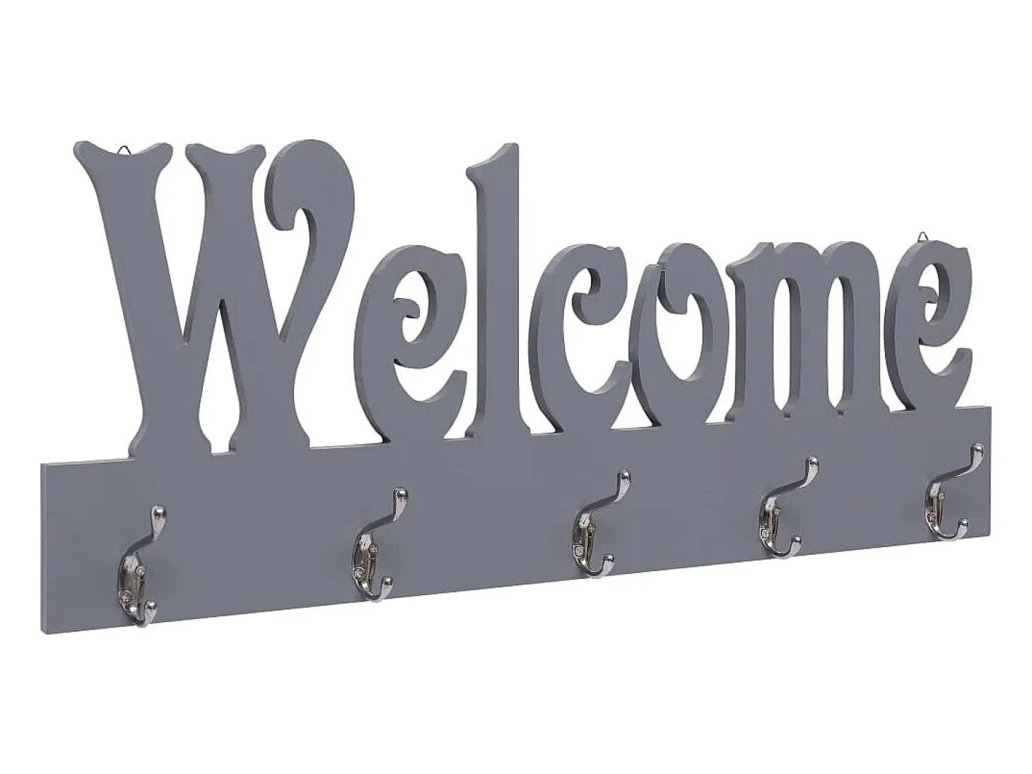 Kadri Perchero de pared WELCOME gris 74x29,5 cm