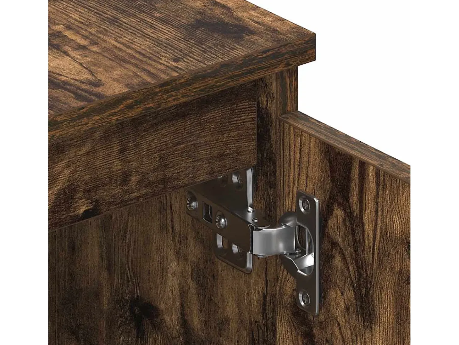 Kingman Mueble para TV madera contrachapada roble ahumado 140x40x35,5cm