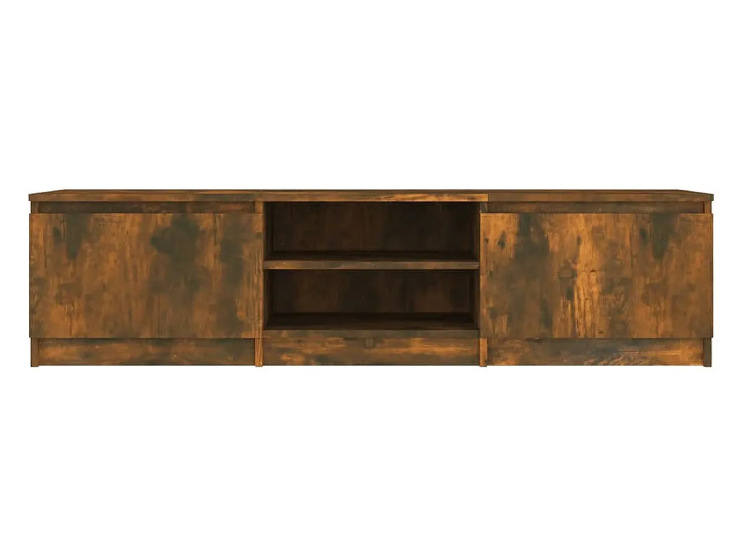 Kingman Mueble para TV madera contrachapada roble ahumado 140x40x35,5cm