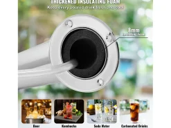 Kit de Columna de Cerveza SucceBuy, Kit de Columna de Cerveza con Doble Grifo, Distribuidor de Cerveza y Bebidas de Acero Inoxidable, para Bar Restaurante