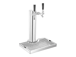 Kit de Columna de Cerveza SucceBuy, Kit de Columna de Cerveza con Doble Grifo, Distribuidor de Cerveza y Bebidas de Acero Inoxidable, para Bar Restaurante