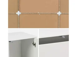 Kit estantería o biblioteca modular con 9 secciones blanco
