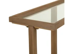 Kit Recibidor De Madera Y Cristal Marron