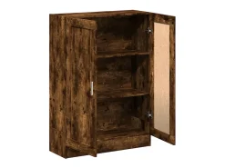 Krimpen aan den IJssel Armario libros madera de ingeniería roble humo 82,5x30,5x115 cm