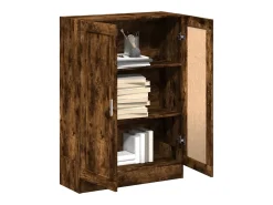 Krimpen aan den IJssel Armario libros madera de ingeniería roble humo 82,5x30,5x115 cm