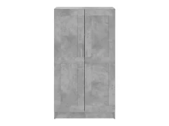 Krimpen aan den IJssel Armario de libros contrachapada gris hormigón 82,5x30,5x150cm