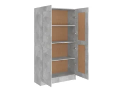 Krimpen aan den IJssel Armario de libros contrachapada gris hormigón 82,5x30,5x150cm