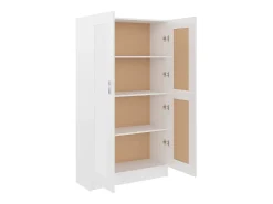 Krimpen aan den IJssel Estantería madera contrachapada blanco brillo 82,5x30,5x150 cm