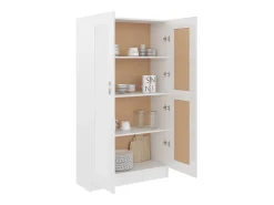 Krimpen aan den IJssel Estantería madera contrachapada blanco brillo 82,5x30,5x150 cm