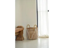 La Cesta De Macramé Con Costura Recta - M