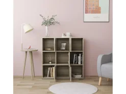 Lacey Estantería madera contrachapada color roble Sonoma 90x30x90 cm