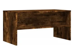 Lackland AFB Mueble de TV madera de ingeniería roble ahumado 80x40x40 cm